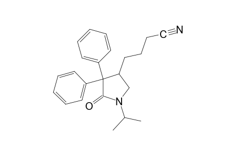 4,4-diphenyl-1-isopropyl-5-oxo-3-pyrrolidinebutyronitrile