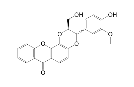 (S)-2,3-Dihydro-3-(4'-hydroxy-3'-methylphenyl)-2-(hydroxymethyl)-11H-1,4-dioxino[2,3-b]xanthen-11-one