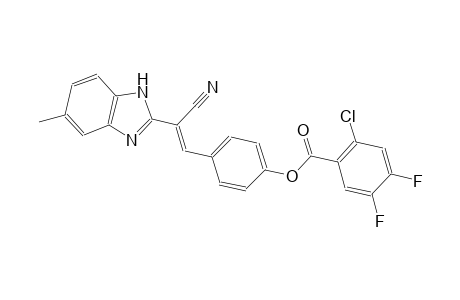 4-[(E)-2-cyano-2-(5-methyl-1H-benzimidazol-2-yl)ethenyl]phenyl 2-chloro-4,5-difluorobenzoate
