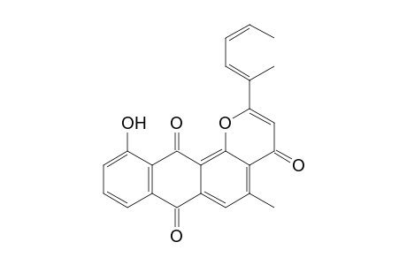 4H-Anthra[1,2-b]pyran-4,7,12-trione, 11-hydroxy-5-methyl-2-(1-methyl-1,3-pentadienyl)-, (E,Z)-