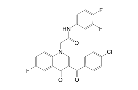 1-quinolineacetamide, 3-(4-chlorobenzoyl)-N-(3,4-difluorophenyl)-6-fluoro-1,4-dihydro-4-oxo-