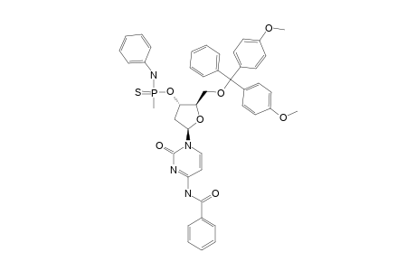 5'-O-DIMETHOXYTRITYL-N(4)-BENZOYL-2'-DEOXYCYTIDINE-3'-O-METHANEPHOSPHONOTHIOANILIDATE;FAST-(R(P))