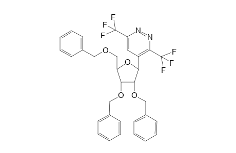 4-[2',3',5'-tris( O-Benzyl)-.beta.-D-ribofuranosyl-3,6-bis(trifluoromethyl)-pyridazine