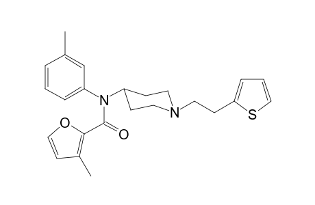 3-Methyl-N-3-methylphenyl-N-(1-[2-(thiophen-2-yl)ethyl]piperidin-4-yl)furan-2-carboxamide