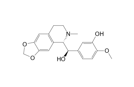 1,3-Dioxolo[4,5-g]isoquinoline-5-methanol, 5,6,7,8-tetrahydro-.alpha.-(3-hydroxy-4-methoxyphenyl)-6-methyl-, (R*,S*)-(.+-.)-