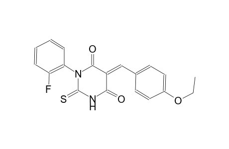 (5E)-5-(4-ethoxybenzylidene)-1-(2-fluorophenyl)-2-thioxodihydro-4,6(1H,5H)-pyrimidinedione