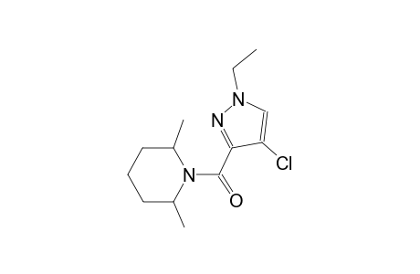 1-[(4-chloro-1-ethyl-1H-pyrazol-3-yl)carbonyl]-2,6-dimethylpiperidine