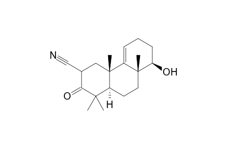 (+/-)-(4aS,8R,8aR,10aR)-8-Hydroxy-1,1,4a,8a-tetramethyl-2-oxo-1,2,3,4,4a,6,7,8,8a,9,10,10a-dodecahydrophenanthrene-3-carbonitrile