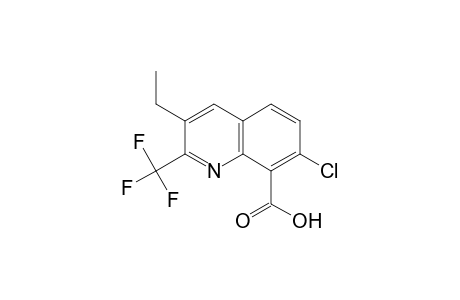 8-Quinolinecarboxylic acid, 7-chloro-3-ethyl-2-(trifluoromethyl)-