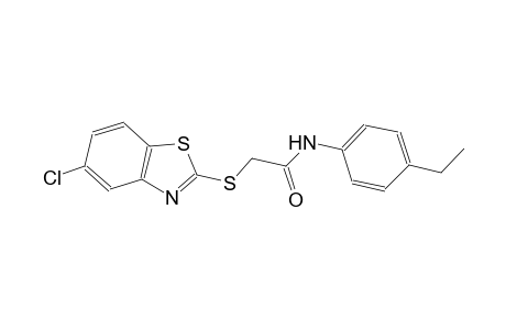 2-[(5-chloro-1,3-benzothiazol-2-yl)sulfanyl]-N-(4-ethylphenyl)acetamide