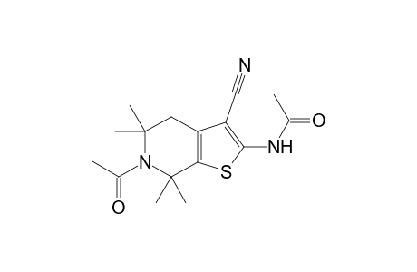 N-(6-Acetyl-3-cyano-5,5,7,7-tetramethyl-4,5,6,7-tetrahydro-thieno[2,3-c]pyridin-2-yl)acetamide