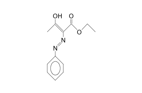 3-Hydroxy-2-phenylazo-trans-2-butenoic acid, ethyl ester