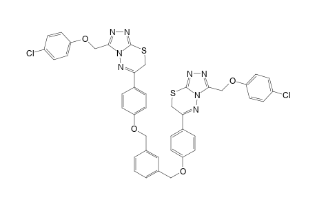 6-(4-(3-((4-(3-((4-Chlorophenoxy)methyl)-7H-[1,2,4]triazolo[3,4-b][1,3,4]thiadiazin-6-yl)phenoxy)-methyl)benzyloxy)phenyl)-3-((4-chlorophenoxy)methyl)-7H-[1,2,4]triazolo[3,4-b][1,3,4]thiadiazine