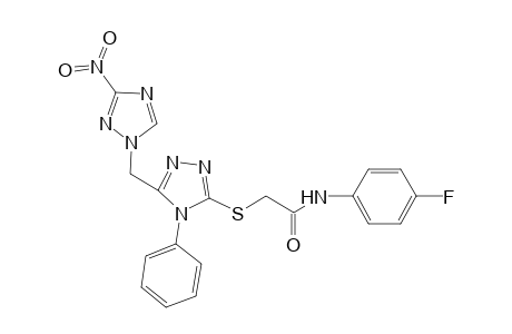 N-(4-fluorophenyl)-2-({5-[(3-nitro-1H-1,2,4-triazol-1-yl)methyl]-4-phenyl-4H-1,2,4-triazol-3-yl}sulfanyl)acetamide