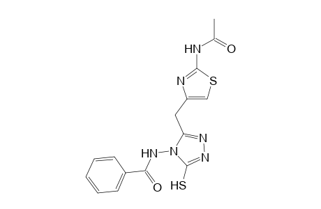 N-[3-({2-[Acetyl-amino]-1,3-thiazol-4-yl}methyl)-5-sulfanyl-4H-1,2,4-triazol-4-yl]benzamide