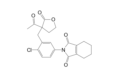1H-Isoindole-1,3(2H)-dione, 2-[3-[(3-acetyltetrahydro-2-oxo-3-furanyl)methyl]-4-chlorophenyl]-4,5,6,7-tetrahydro-