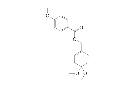 1-{[(p-Methoxybenzoyl)oxy]methyl}-4,4-dimethoxy-1-cyclohexene