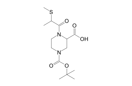 4-(tert-butoxycarbonyl)-1-(2-(methylthio)propanoyl)piperazine-2-carboxylic acid