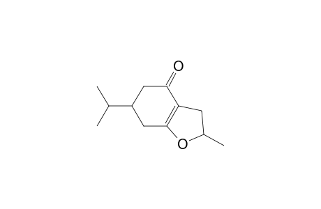 4(2H)-Benzofuranone, 3,5,6,7-tetrahydro-2-methyl-6-(1-methylethyl)-, trans-(.+-.)-