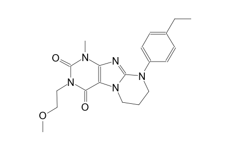 9-(4-ethylphenyl)-3-(2-methoxyethyl)-1-methyl-6,7,8,9-tetrahydropyrimido[2,1-f]purine-2,4(1H,3H)-dione
