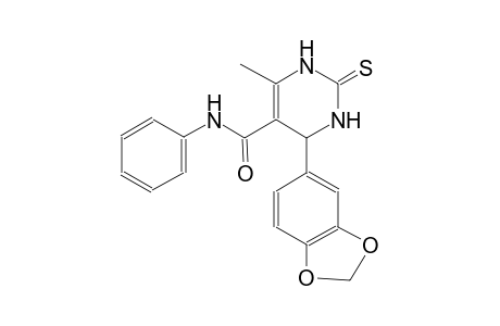 4-(1,3-benzodioxol-5-yl)-6-methyl-N-phenyl-2-thioxo-1,2,3,4-tetrahydro-5-pyrimidinecarboxamide