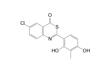 6-Chloro-2-(2,4-dihydroxy-3-methylphenyl)-4H-3,1-benzothiazin-4-one