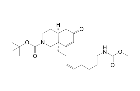 (4aS,8aS)-8a-[(Z)-8-(carbomethoxyamino)oct-3-enyl]-6-keto-3,4,4a,5-tetrahydro-1H-isoquinoline-2-carboxylic acid tert-butyl ester