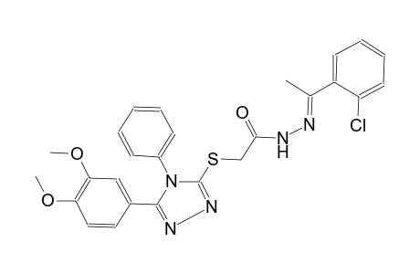 acetic acid, [[5-(3,4-dimethoxyphenyl)-4-phenyl-4H-1,2,4-triazol-3-yl]thio]-, 2-[(E)-1-(2-chlorophenyl)ethylidene]hydrazide