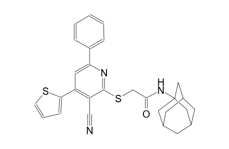 N-(1-adamantyl)-2-{[3-cyano-6-phenyl-4-(2-thienyl)-2-pyridinyl]sulfanyl}acetamide