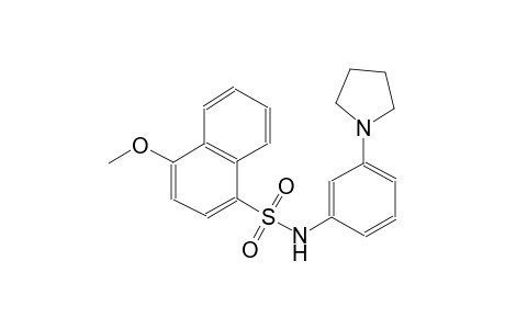 4-methoxy-N-[3-(1-pyrrolidinyl)phenyl]-1-naphthalenesulfonamide