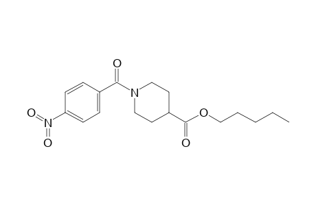 Isonipecotic acid, N-(4-nitrobenzoyl)-, pentyl ester