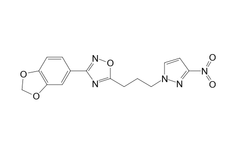 1,2,4-Oxadiazole, 3-(1,3-benzodioxol-5-yl)-5-[3-(3-nitro-1H-pyrazol-1-yl)propyl]-