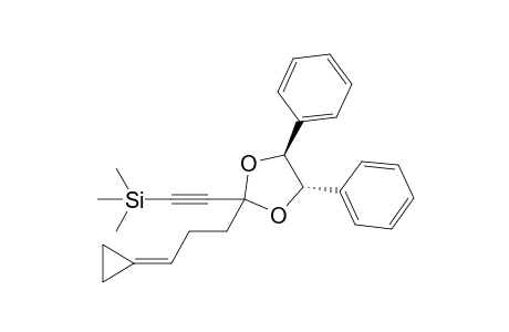 2-[(4S,5S)-2-(3-cyclopropylidenepropyl)-4,5-diphenyl-1,3-dioxolan-2-yl]ethynyl-trimethyl-silane