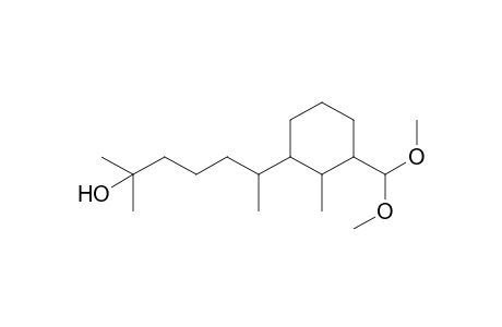 5-(Dimethoxymethyl)-6-methyl-1-[1,5-dimethyl-5-(hydroxy)hexyl]cyclohexane