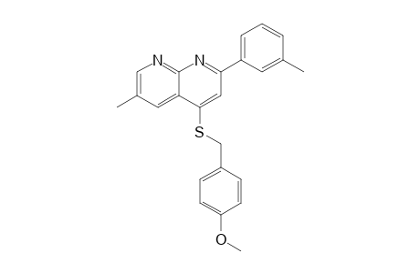 4-[(4-Methoxybenzyl)sulfanyl]-6-methyl-2-(3-methylphenyl)[1,8]naphthyridine