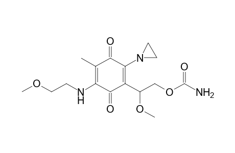 2-(1'-Aziridinyl)-3-[1''-methoxy-2"-carbamoyloxy)ethyl]-5-[(2"-methoxyethyl)amino]-6-methyl-1,4-benzoquinone