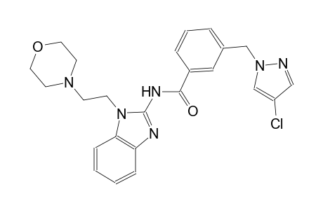 3-[(4-chloro-1H-pyrazol-1-yl)methyl]-N-{1-[2-(4-morpholinyl)ethyl]-1H-benzimidazol-2-yl}benzamide