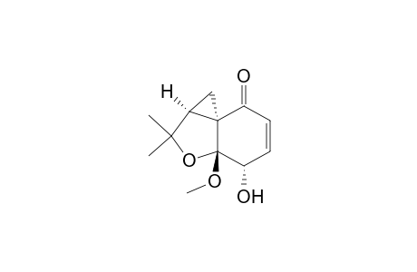 (1aRS,3aSR,4RS,7aSR)-4-hydroxy-3a-methoxy-2,2-dimethyl-1a,2,3a,4-tetrahydro-1H,7H-cyclopropa[c]benzofuran-7(4H)-one