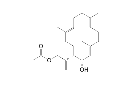 (1s,2s,3e,7e,11e)-2-hydroxy-17-acetoxycembra-3,7,11,15-tetraene