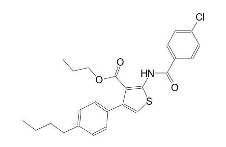 propyl 4-(4-butylphenyl)-2-[(4-chlorobenzoyl)amino]-3-thiophenecarboxylate
