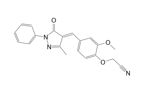 {2-methoxy-4-[(E)-(3-methyl-5-oxo-1-phenyl-1,5-dihydro-4H-pyrazol-4-ylidene)methyl]phenoxy}acetonitrile