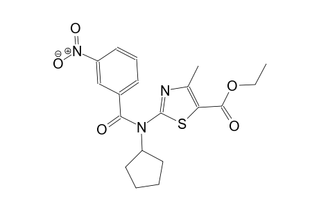 ethyl 2-[cyclopentyl(3-nitrobenzoyl)amino]-4-methyl-1,3-thiazole-5-carboxylate
