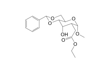 Methyl 2-deoxy-2-(2-ethoxy-2-oxoethyl)-4,6-O-(phenylmethylene)-.alpha.,D-allohexapyranoside