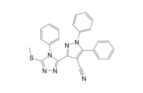 3-(5-(Methylthio)-4-phenyl-4H-1,2,4-triazol-3-yl)-1,5-diphenyl-1H-pyrazole-4-carbonitrile