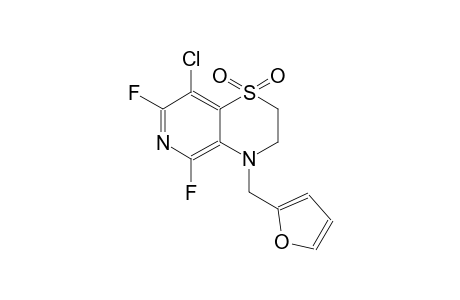 2H-pyrido[4,3-b][1,4]thiazine, 8-chloro-5,7-difluoro-4-(2-furanylmethyl)-3,4-dihydro-, 1,1-dioxide