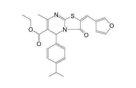 ethyl (2E)-2-(3-furylmethylene)-5-(4-isopropylphenyl)-7-methyl-3-oxo-2,3-dihydro-5H-[1,3]thiazolo[3,2-a]pyrimidine-6-carboxylate