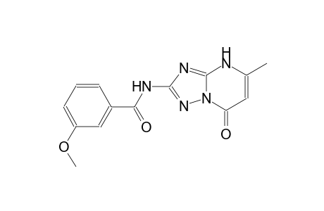 3-methoxy-N-(5-methyl-7-oxo-4,7-dihydro[1,2,4]triazolo[1,5-a]pyrimidin-2-yl)benzamide