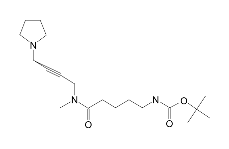 5-Aminovaleramide, N-methyl-N-[4-(1-pyrrolidinyl)-2-butynyl]-N'-boc-