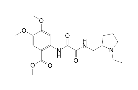 benzoic acid, 2-[[2-[[(1-ethyl-2-pyrrolidinyl)methyl]amino]-1,2-dioxoethyl]amino]-4,5-dimethoxy-, methyl ester