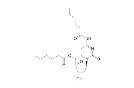 N-(1-oxohexyl)-5'-[(1'-oxohexyloxy)-.beta.-D-2'-deoxyribofuranosyl]cytidine